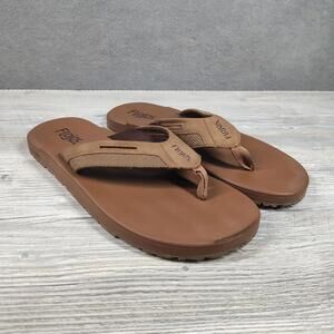 Flojos Men’s Flip Flops Sandals Size 11 Brown Casual Beach Summer Footwear